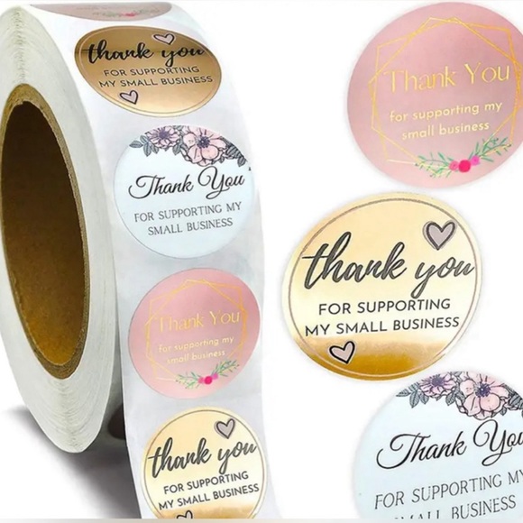 10 assorted poly mailers 10x13 and 10 thank you stickers - Picture 7 of 7